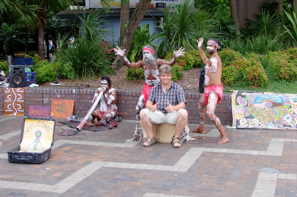 Aborigines im Hafen von Sydney