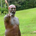 Aborigines mit Bumerang 1