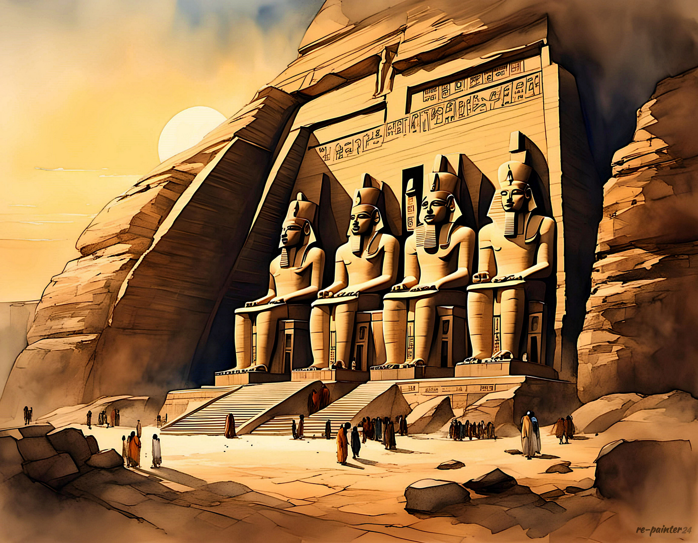 Abou Simbel - Nubie - Egypte  -  Tempel Abu Simbel - Nubien - Ägypten