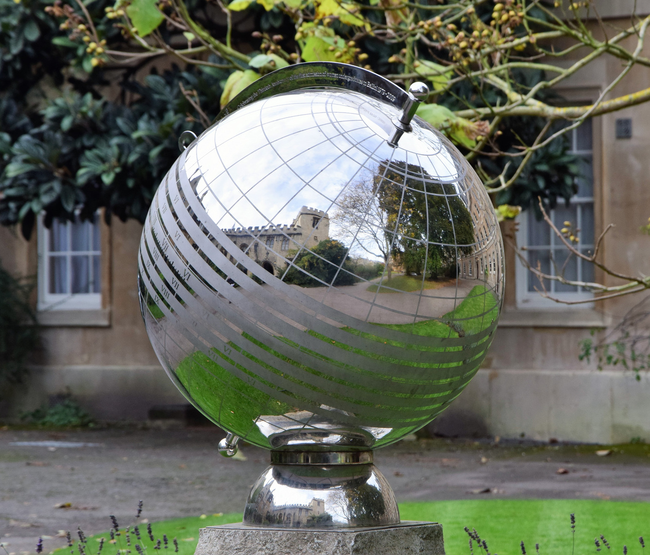 "About Time" Globe at Balliol College