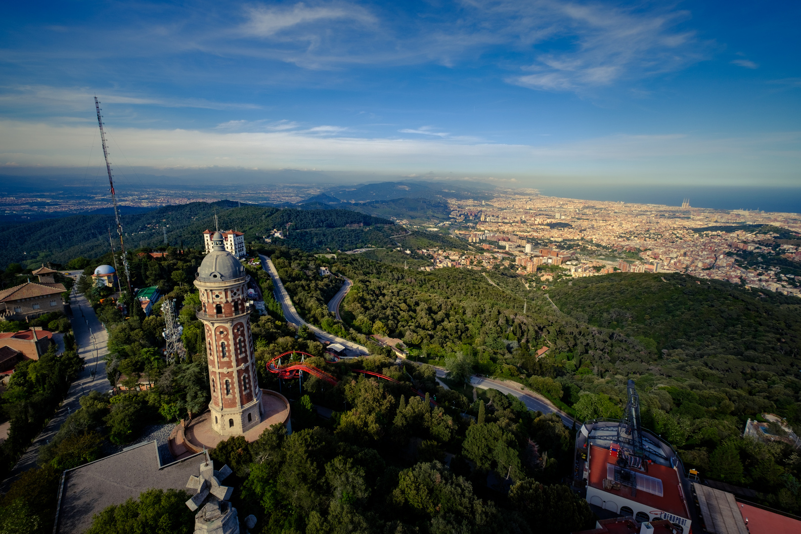 Above Barcelona.