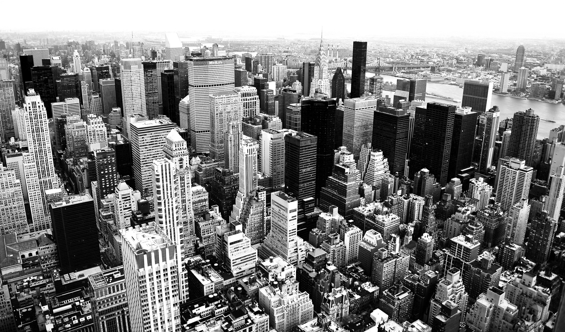 Above NYC | Black and White