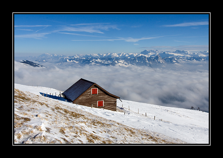 Above the clouds...