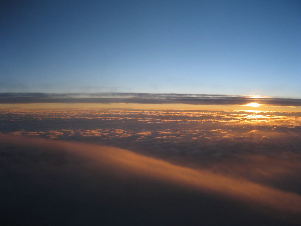 Above the clouds from an airplane :)