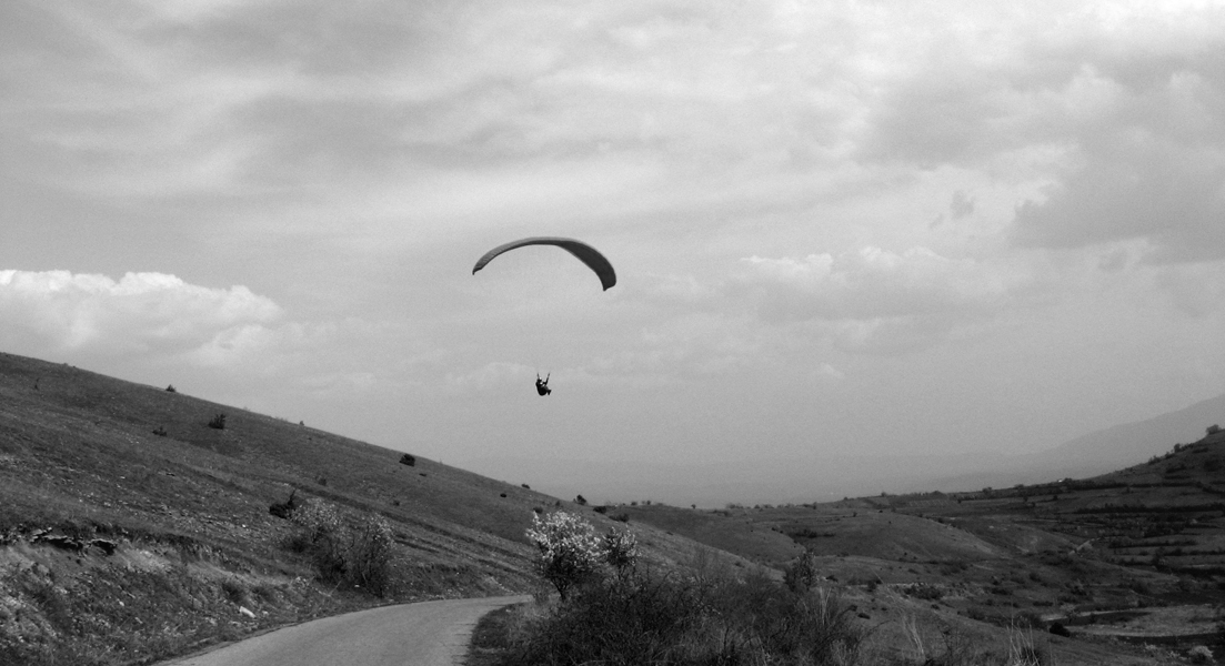 Above the road