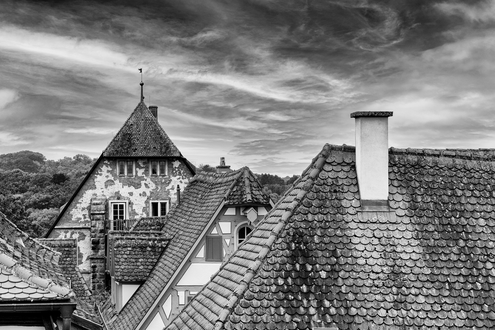 ... above the roofs ...