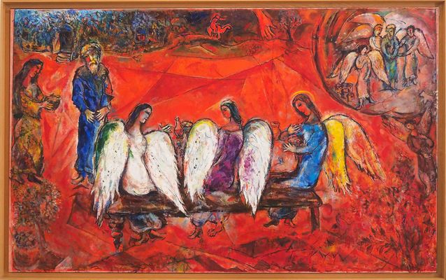 Abraham et les trois anges – Marc Chagall
