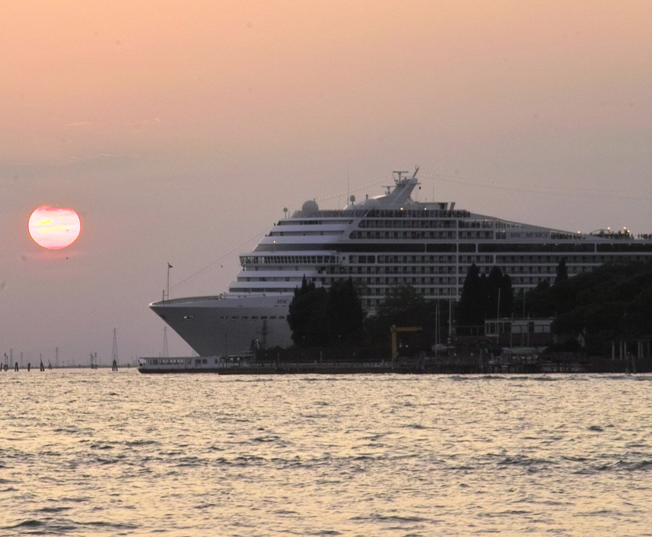 Abschied am Abend von Venedig