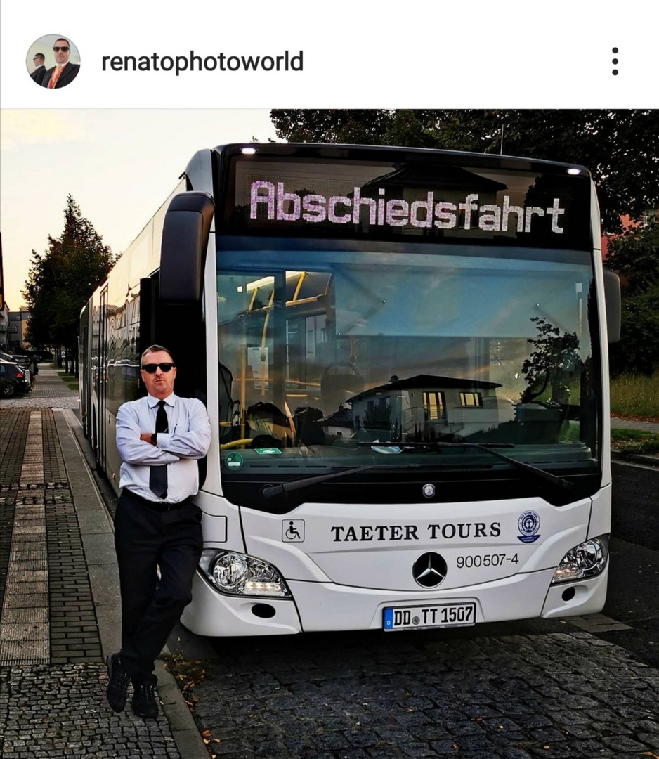 Abschiedsfahrt als Busfahrer 