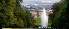 Abschluss der Wasserspiele vor dem Schloss Wilhelmshöhe