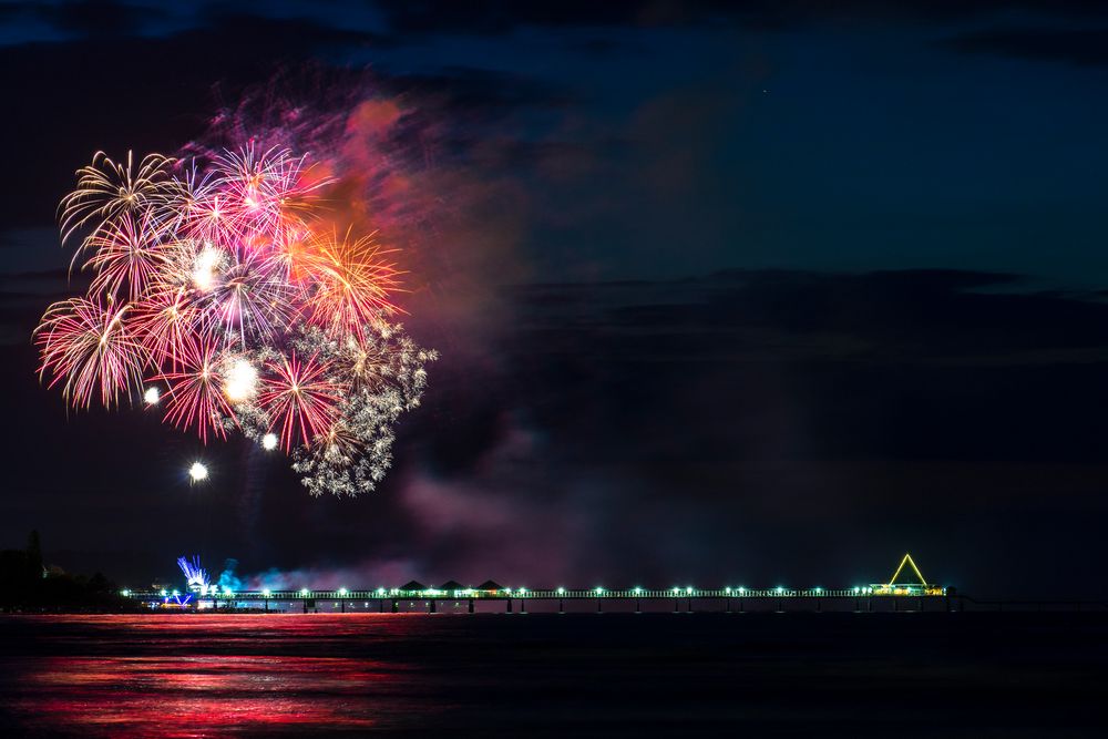 Abschluß Kaisertage in Heringsdorf mit Feuerwerk 