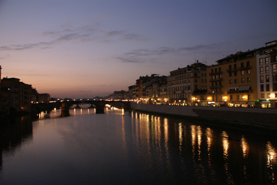 Abschlussfahrt in Italien am Abend