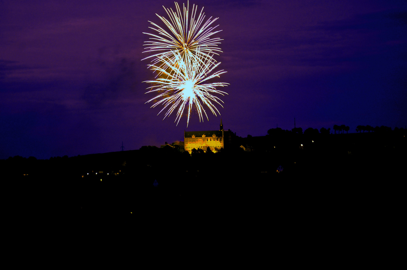 Abschlussfeuerwerk Altstadtfest Stollberg