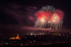 Abschlussfeuerwerk der 493. Annaberger KÄT 2013 1