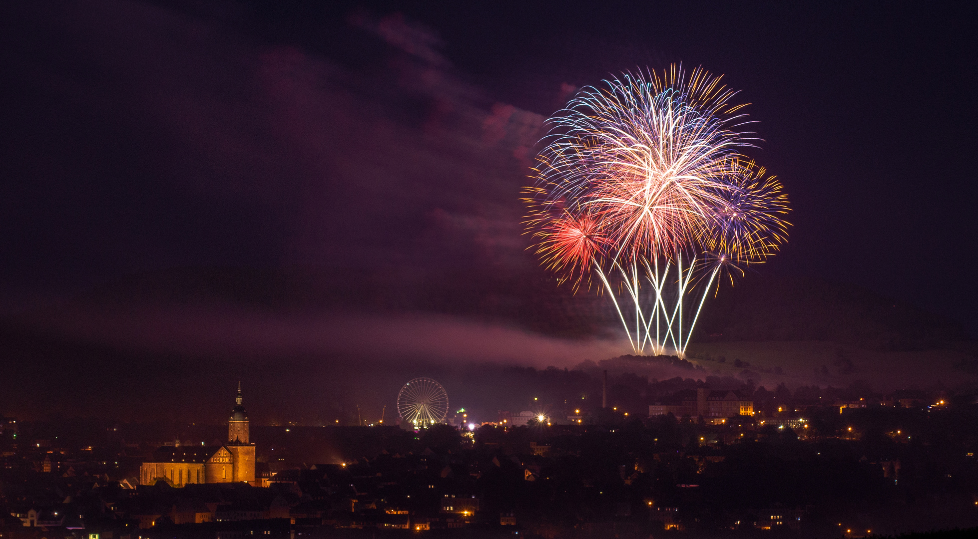 Abschlussfeuerwerk der 493. Annaberger KÄT 2013 2