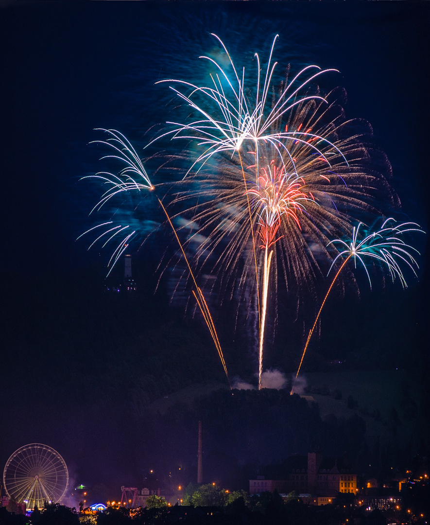 Abschlussfeuerwerk der 493. Annaberger KÄT 2013 4