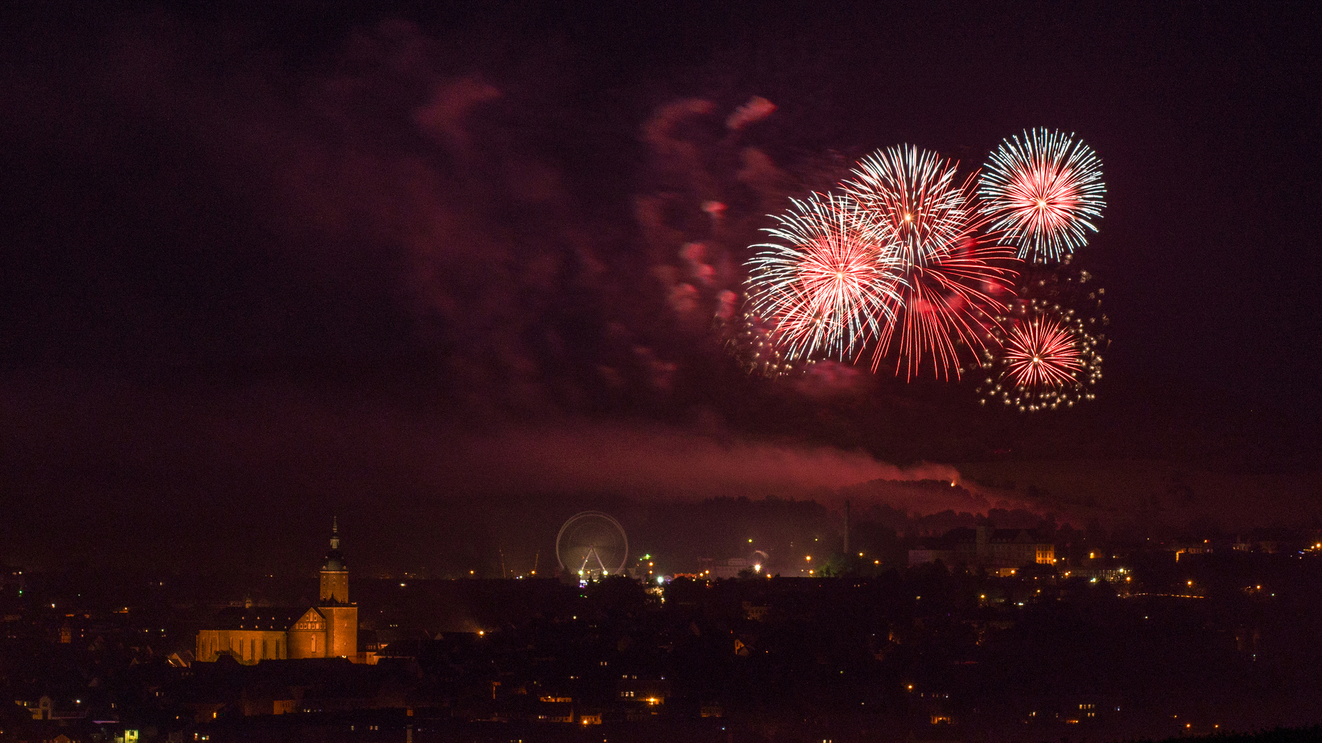 Abschlussfeuerwerk der 493. Annaberger KÄT 2013 7