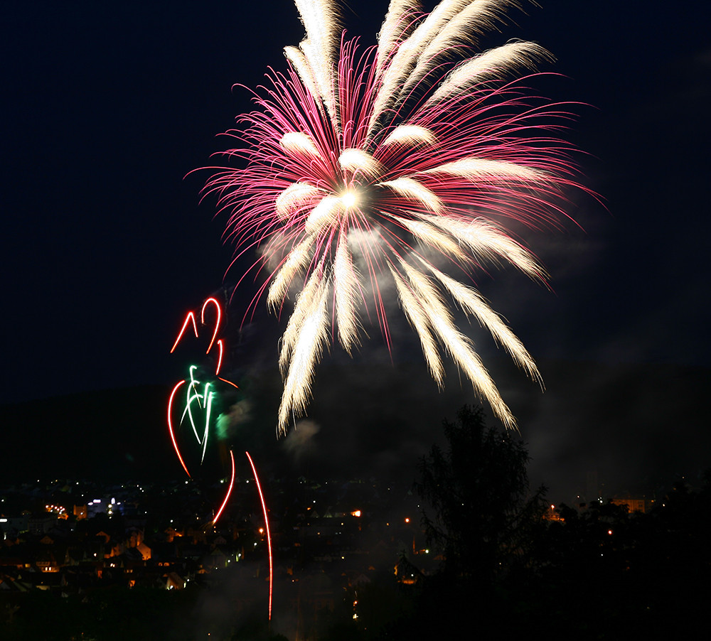 Abschlussfeuerwerk des Frühlingsfestes in Tuttlingen am 23.05.08