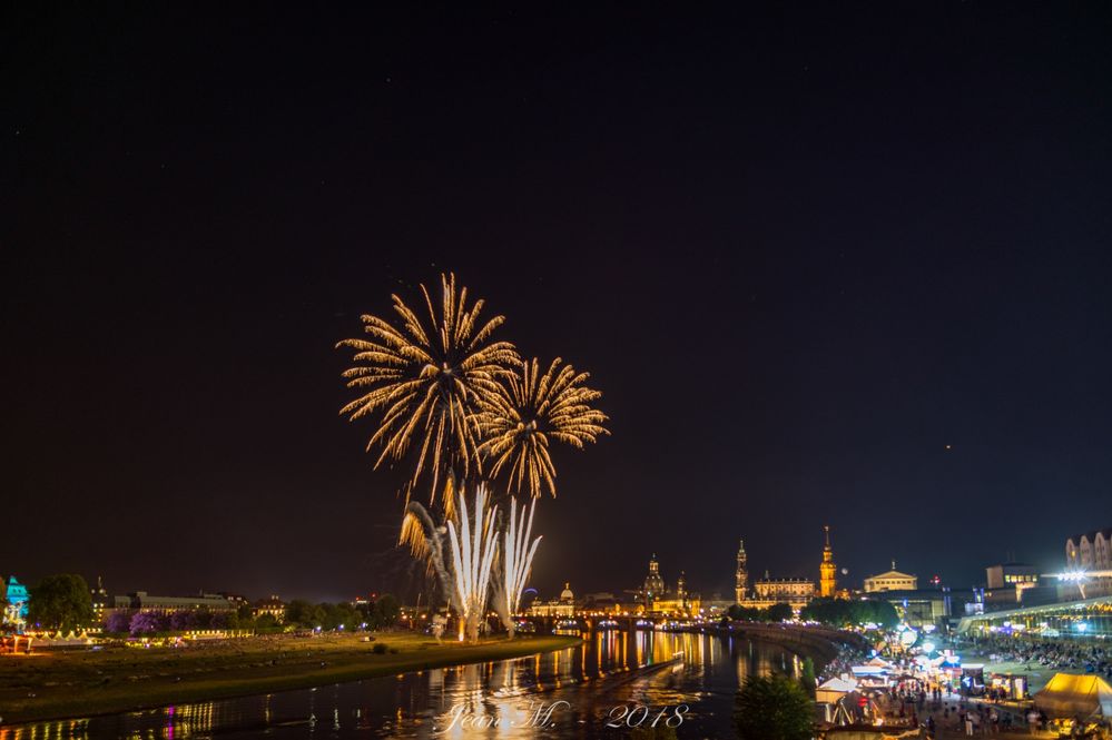 Abschlußfeuerwerk - Dresdner Stadtfest 2018 (01)