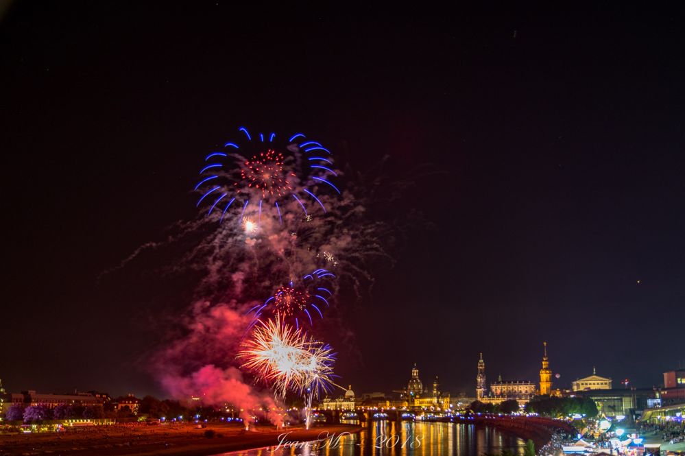 Abschlußfeuerwerk - Dresdner Stadtfest 2018 (03)