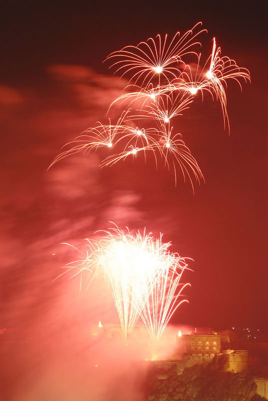 Abschlußfeuerwerk über Festung Ehrenbreitstein 2006