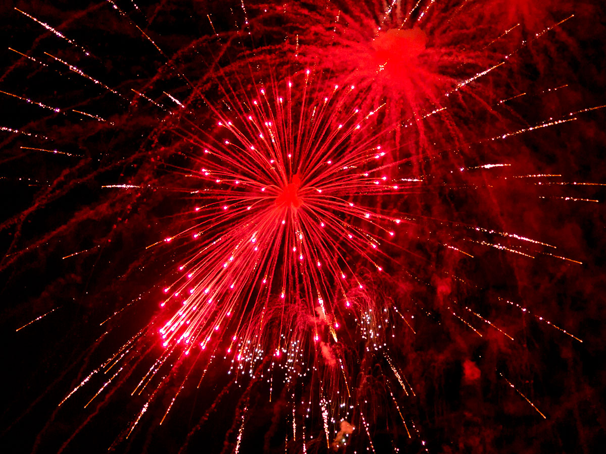 Abschlussfeuerwerk Volksfest in Nürnberg