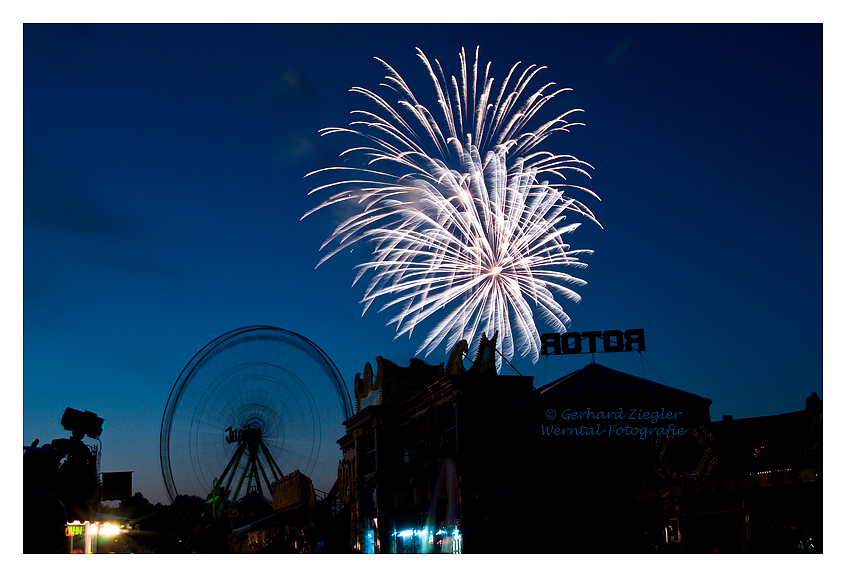 Abschlussfeuerwerk Volksfest Schweinfurt