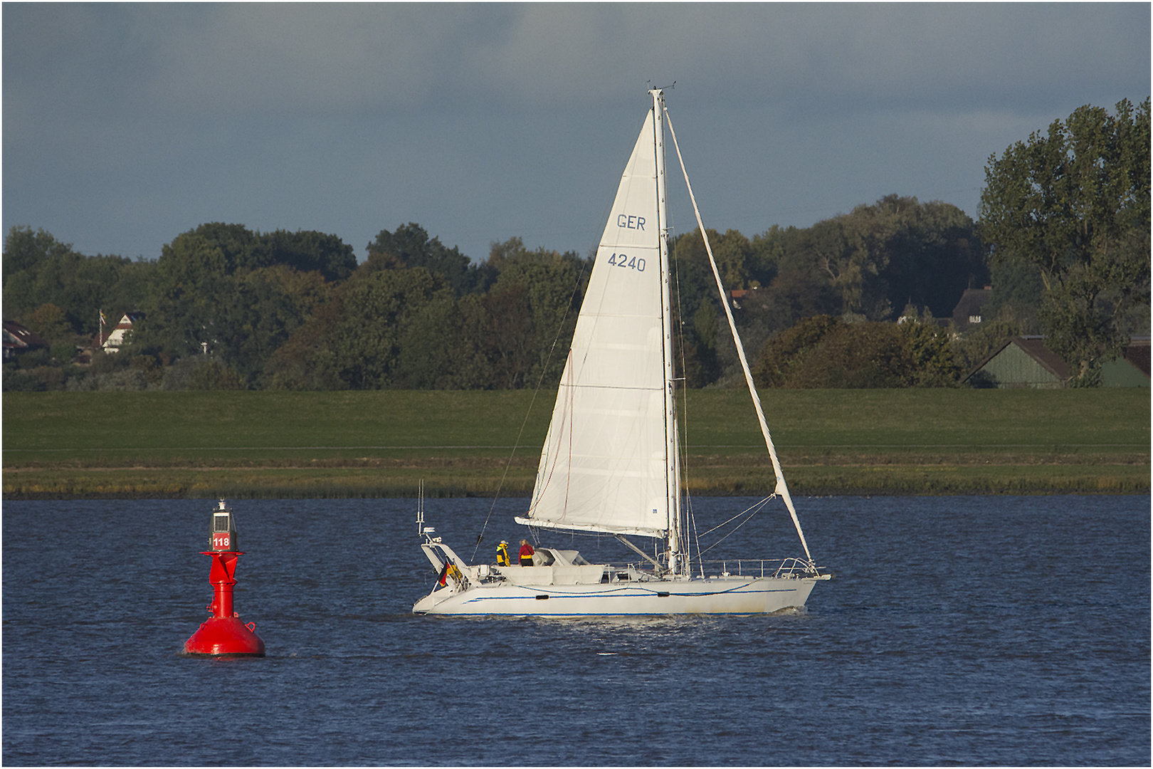 "Absegeln" bei herrlichem Herbstwetter . . .