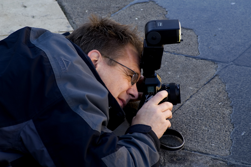 Absoluter Einsatz eines Fotografen