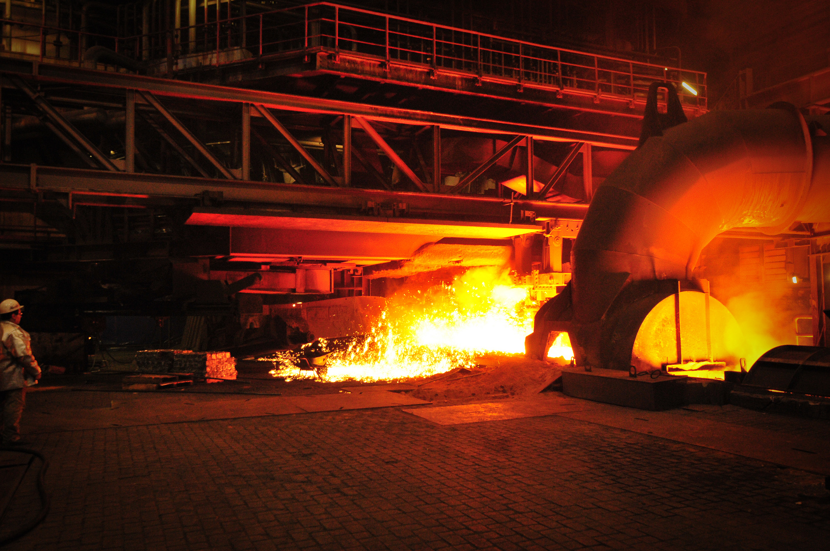 Abstich Hochofen 8 Thyssen Krupp Steel Duisburg