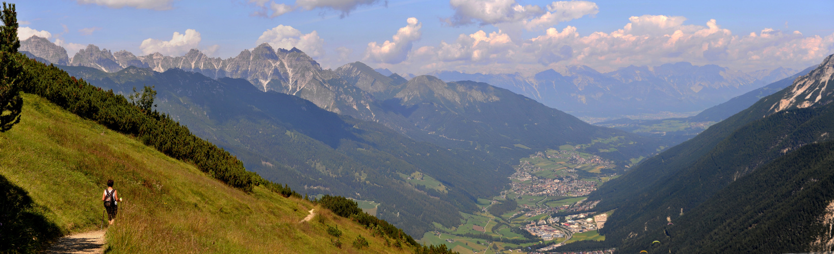 Abstieg auf dem leicht fallenden Panoramaweg