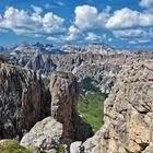 Abstieg durch das Val Setus zum Grödnerjoch (Sellagruppe Südtirol)