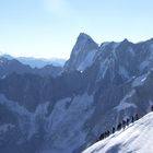 Abstieg vom Aguille du Midi ins Vallee Blanche