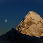 Abstieg vom Alpamayo(Peru) bei Vollmond