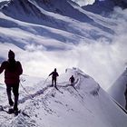 Abstieg vom Mönch, 4100 m, Berner Oberland