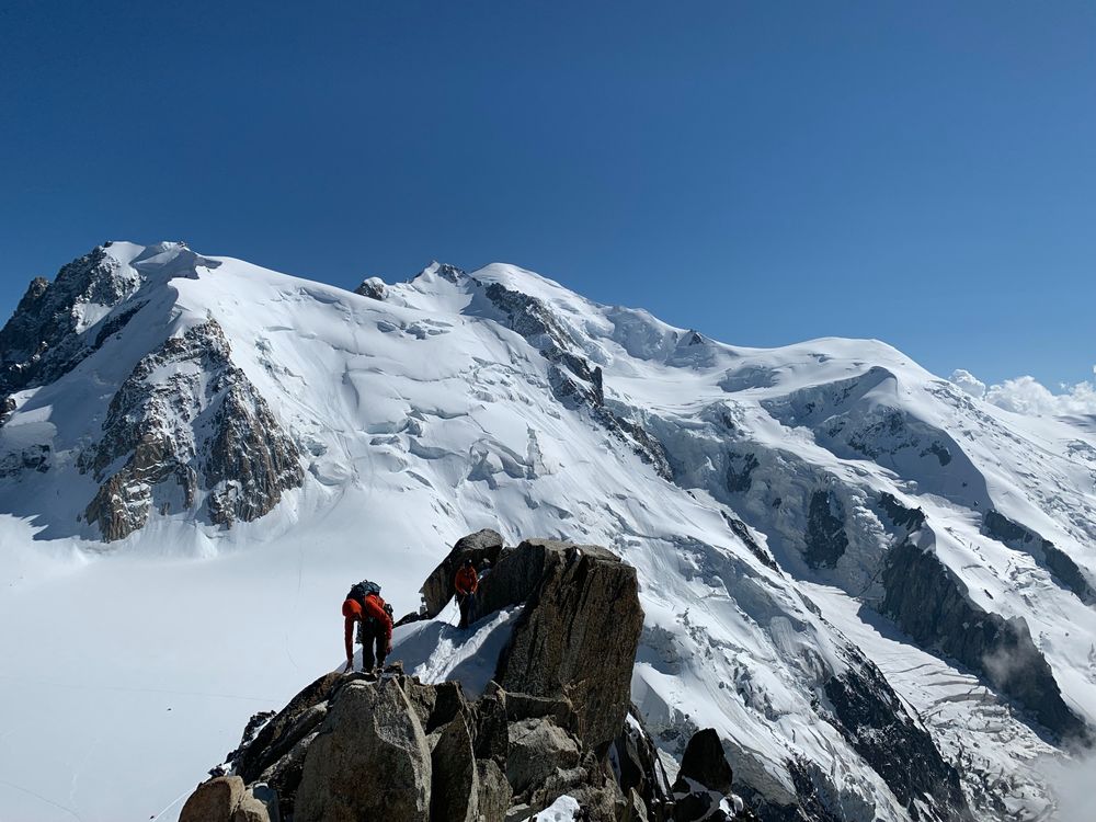 Abstieg vom Mont Blanc