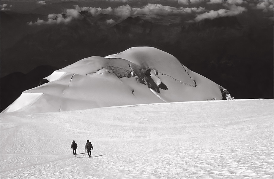 Abstieg vom Mont-Blanc