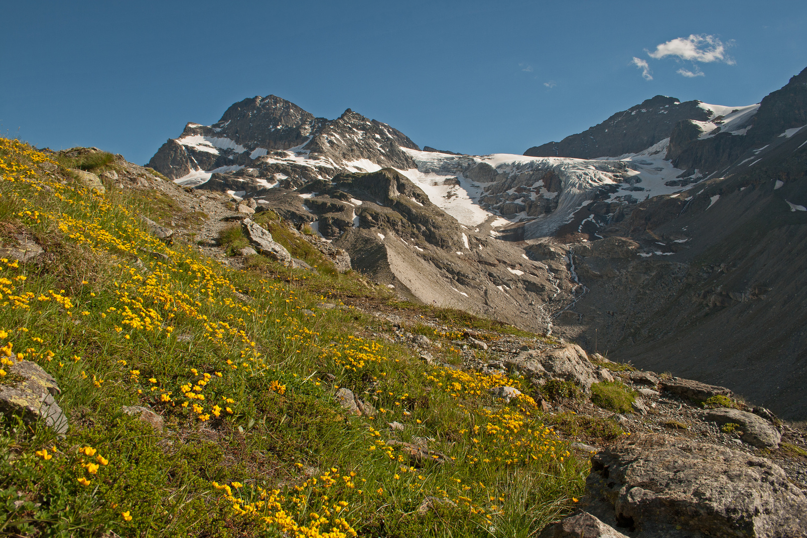 Abstieg vom Piz Buin