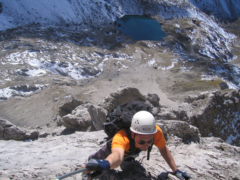 Abstieg von der Großen Sandspitze (2.772 m) über den Gebirgsjägerklettersteig