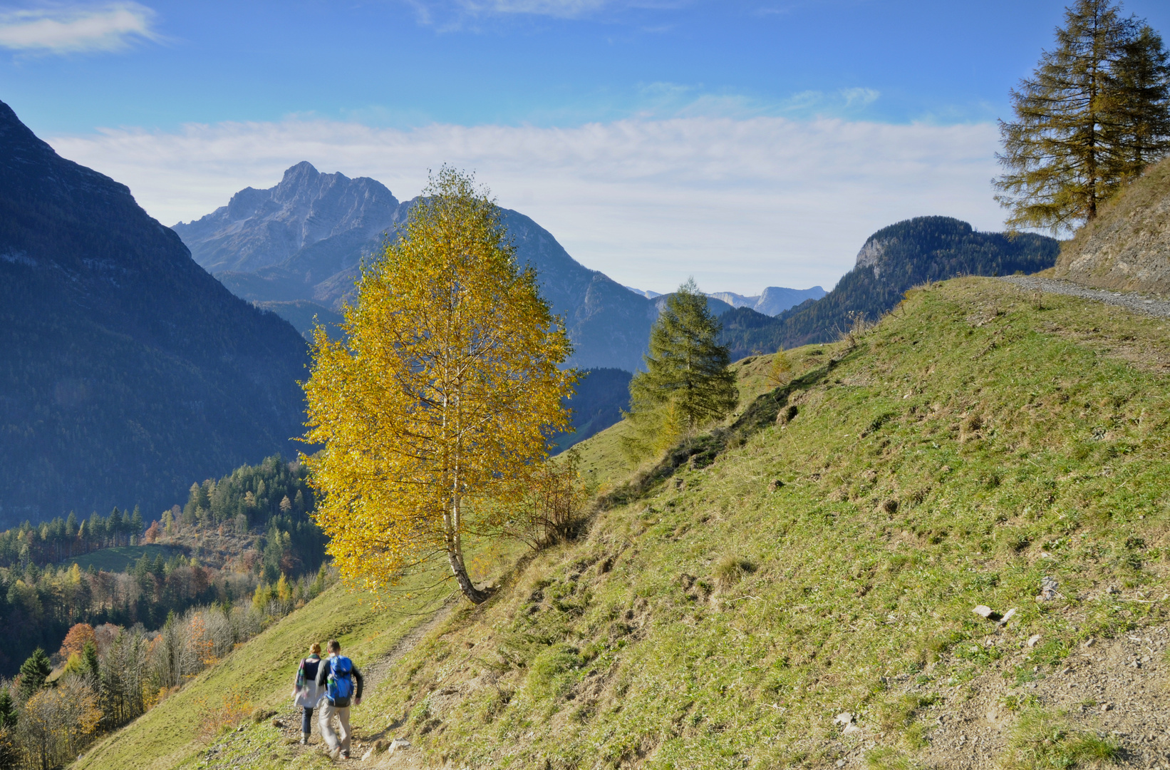 Abstieg von der Kallbrunnalm