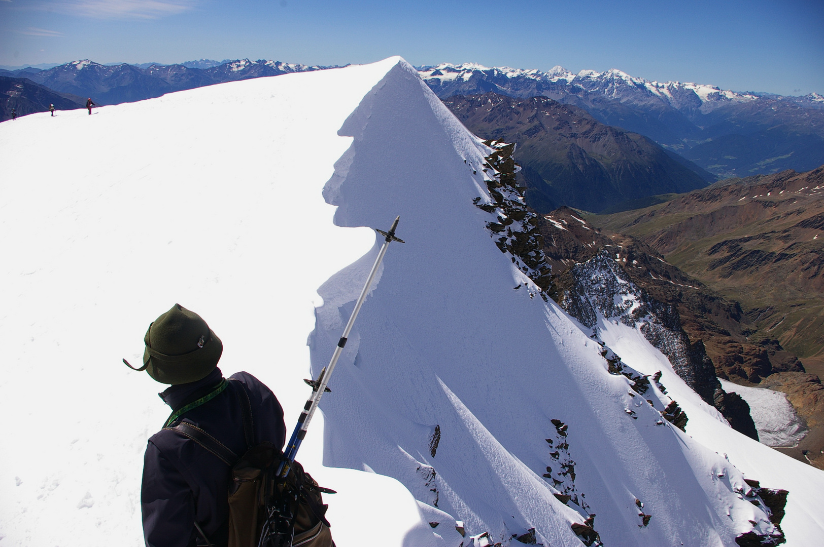 Abstieg von der Weißkugel (Palla Bianca, 3.739 m)