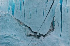 abstract  art on glacier-ice.