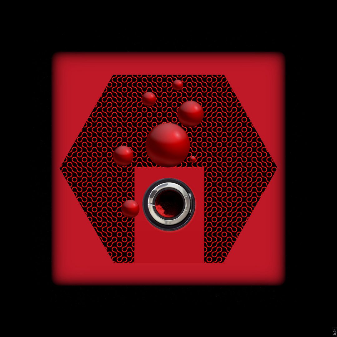 abstract washing machine [ red ]