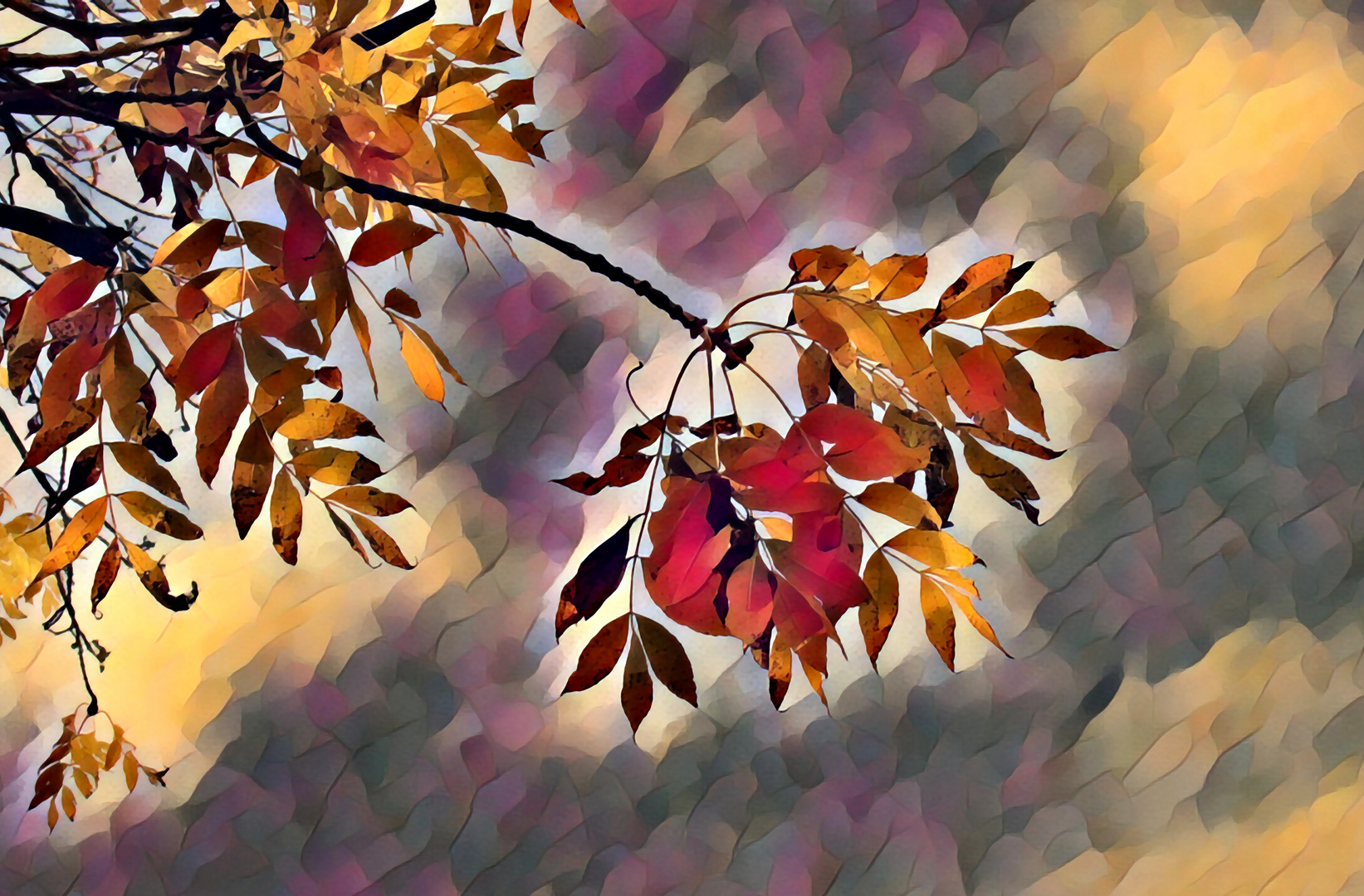 abstrakter Herbst-Sonntag