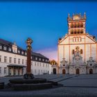 Abtei St. Matthias in Trier kurz nach dem Beginn der blauen Stunde