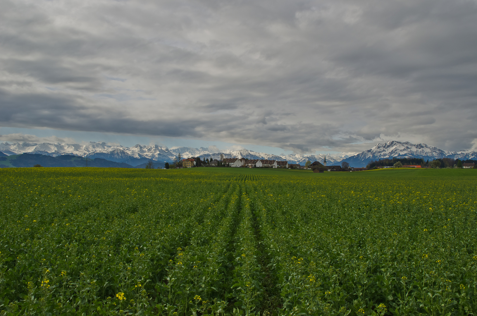 Abtwil AG unter einer Wolkendecke