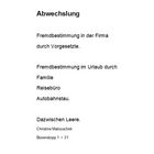 Abwechslung BS 1 - 31