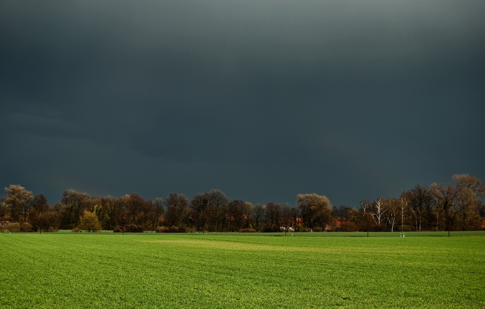 Abziehender Regenschauer