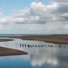 Abziehendes Regenwetter am Strand