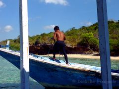 Accostage sur l'île de Menjangan